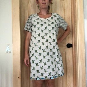 Cotton print shift dress